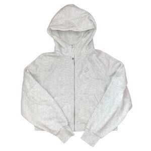 Lululemon Scuba Oversized Full Zip Heathered Core Ultra Light Grey Peloton XS/S